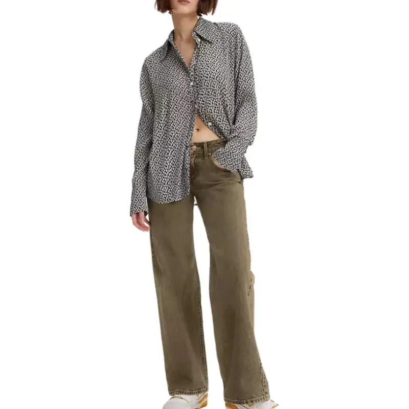 Levi's Low Cut Loose Brown Rock Crocodile Skin Jeans Women's Brown-2