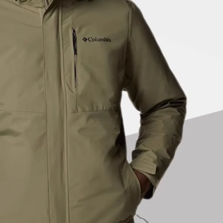 Columbia Water-Resistant Windproof Wear-Resistant Warm Windbreaker Jacket Men's Olive-3