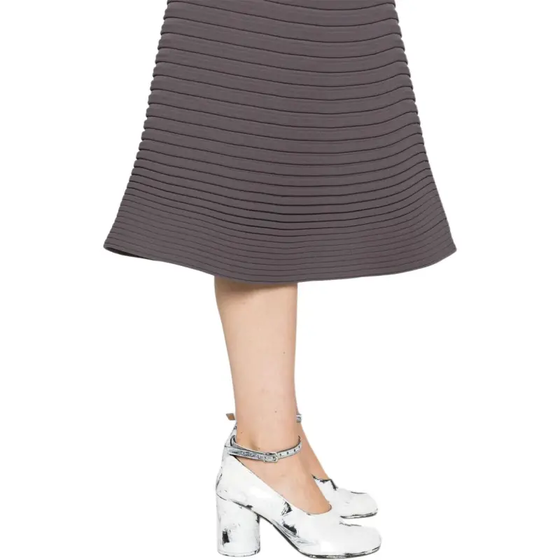 PLEATS PLEASE ISSEY MIYAKE Casual Long Skirt Women's Brown-4