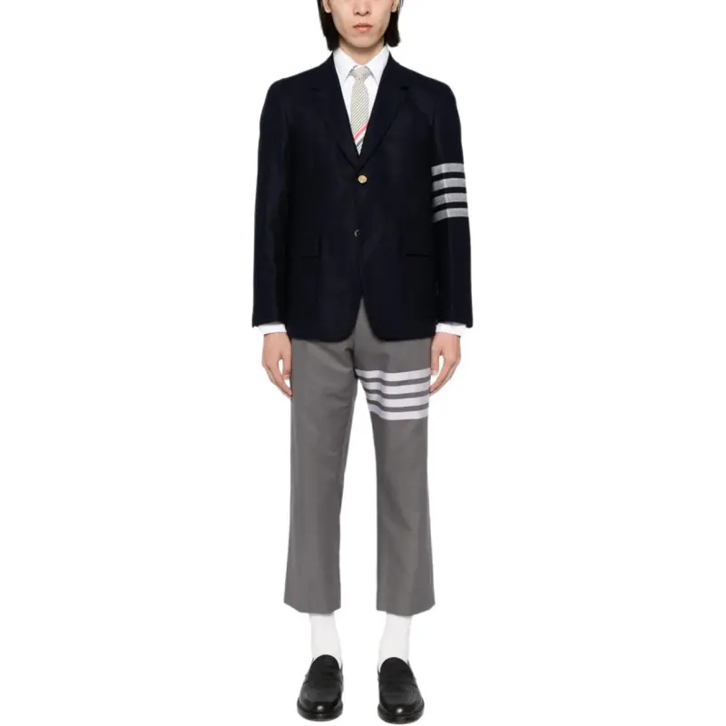 THOM BROWNE Single Breasted Striped Tailored Blazer-2