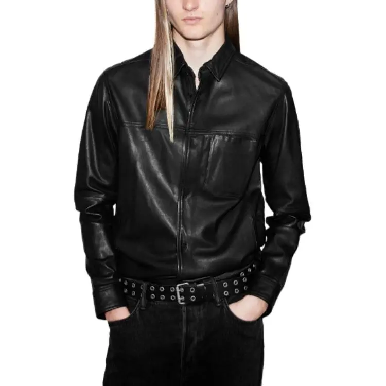 ALLSAINTS Leather Jacket Men's Black-1