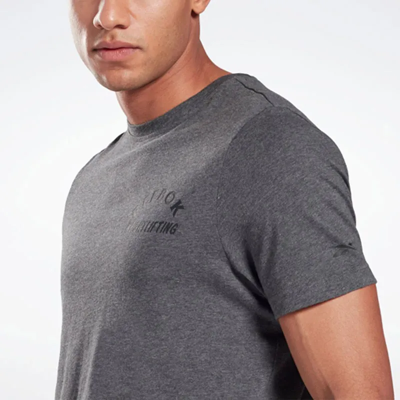 Reebok Weightlifting Tee T-Shirt Men's Gray-5