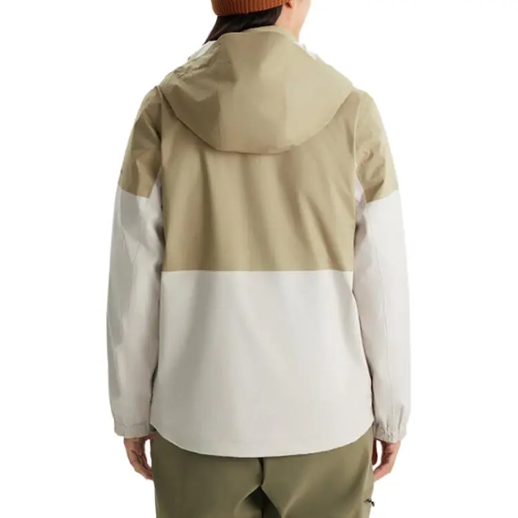 Columbia Waterproof, Windproof, Breathable, And Thermal Windbreaker Jacket Women's Khaki/White-1