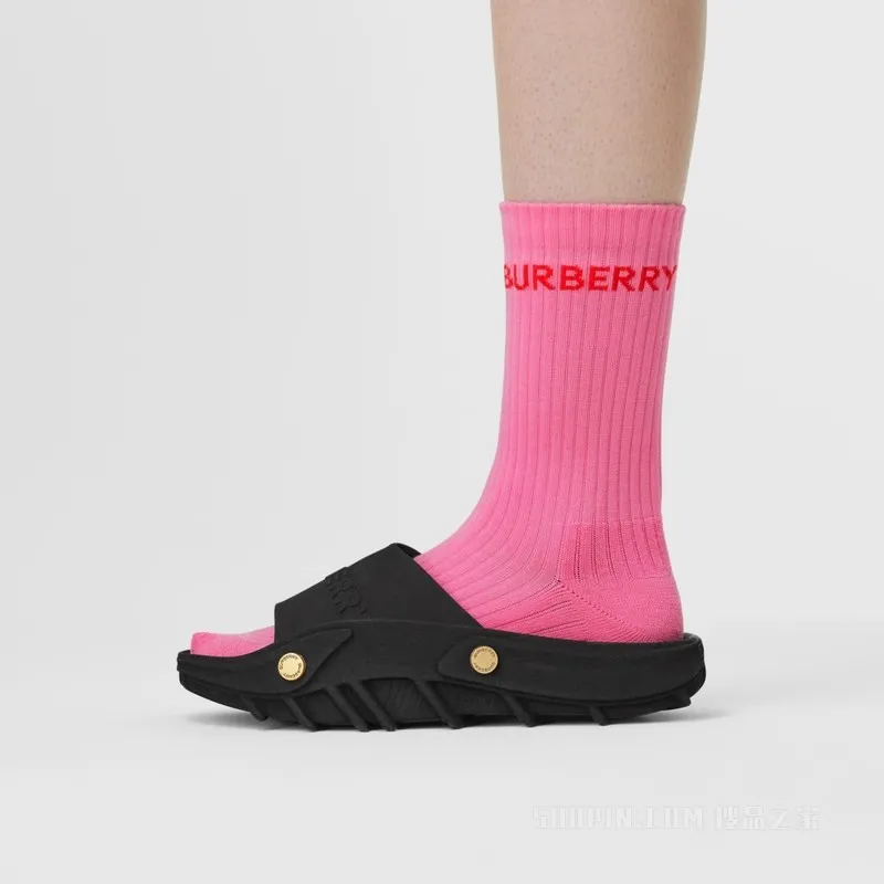 Burberry Mid-Calf Socks Women's 1 Pack Pink-2