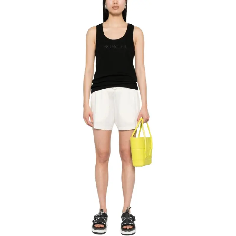 Moncler Logo Patch Drawstring Jersey Shorts-2