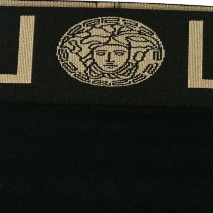VERSACE Greca Border Briefs 2 Pack Black-3