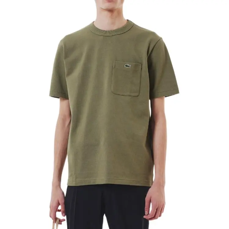 LACOSTE T Shirts Men Olive-2