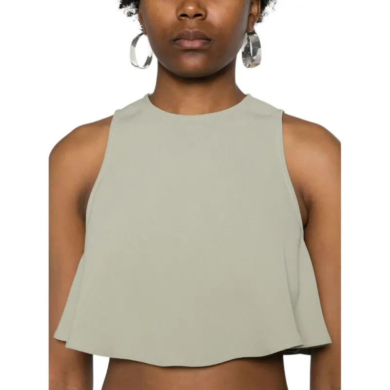 AMIPARIS Cropped Sleeveless Flared Top-3