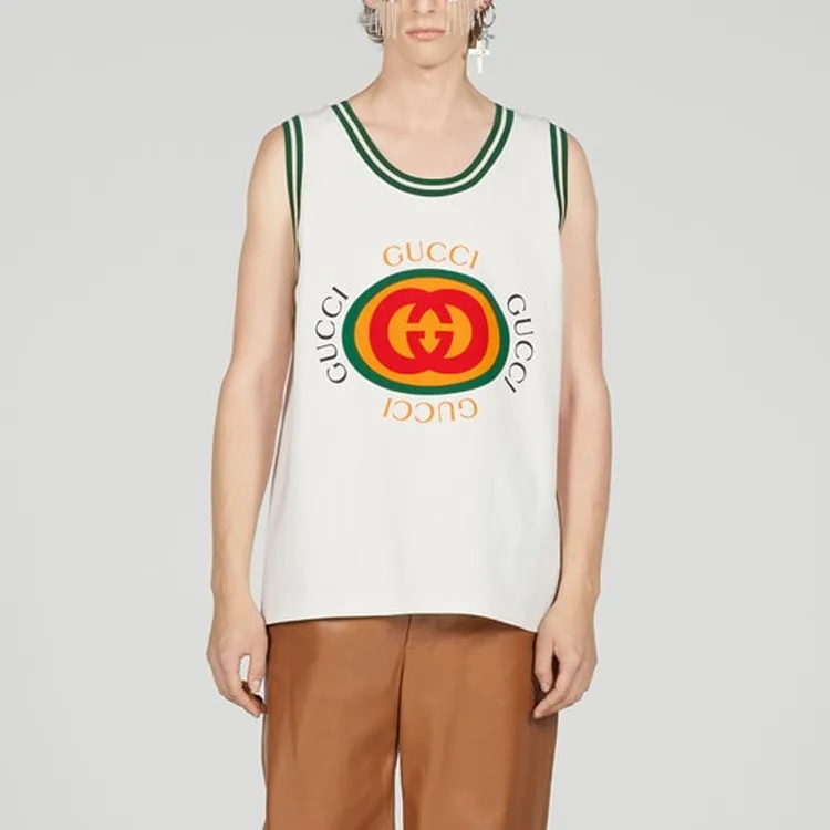 GUCCI Vintage Logo Print Tank Top-1