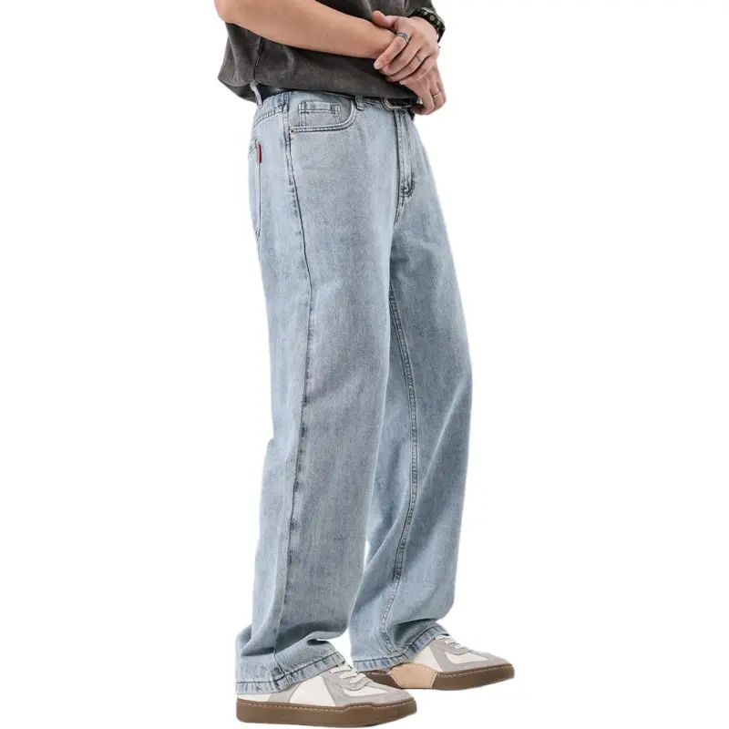 VALKOMM Jeans Unisex Bleached White Blue-2