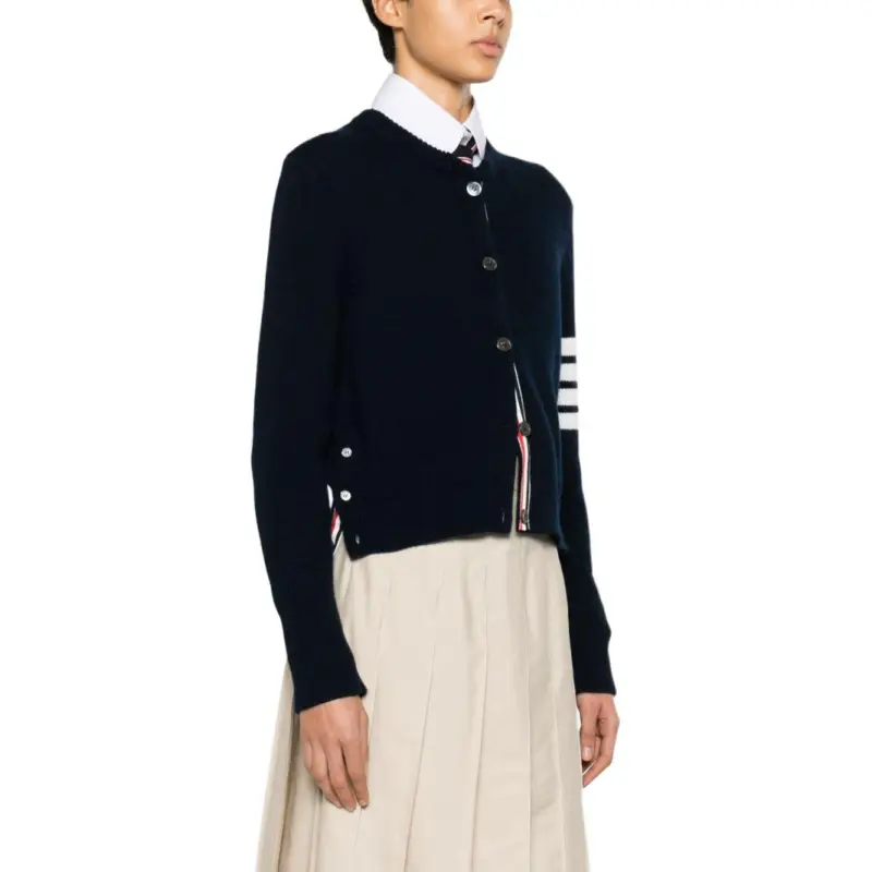 THOM BROWNE THOM BROWNE 4 Bar Stripe Detailed Cardigan-3