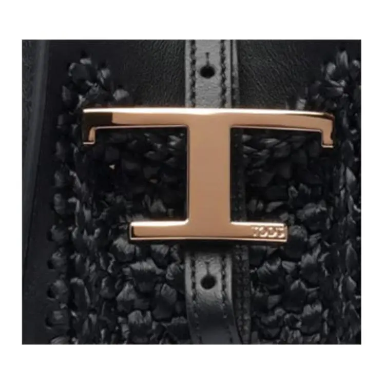 TOD'S T Timeless Woven Mini Tote Bag-4