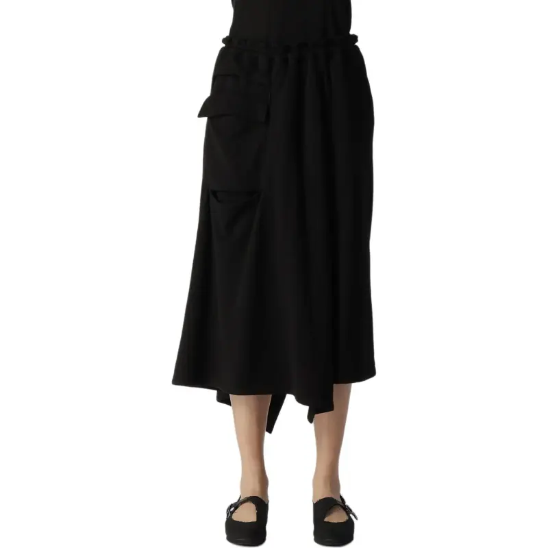 Yohji Yamamoto Asymmetric hem Midi Skirt-2