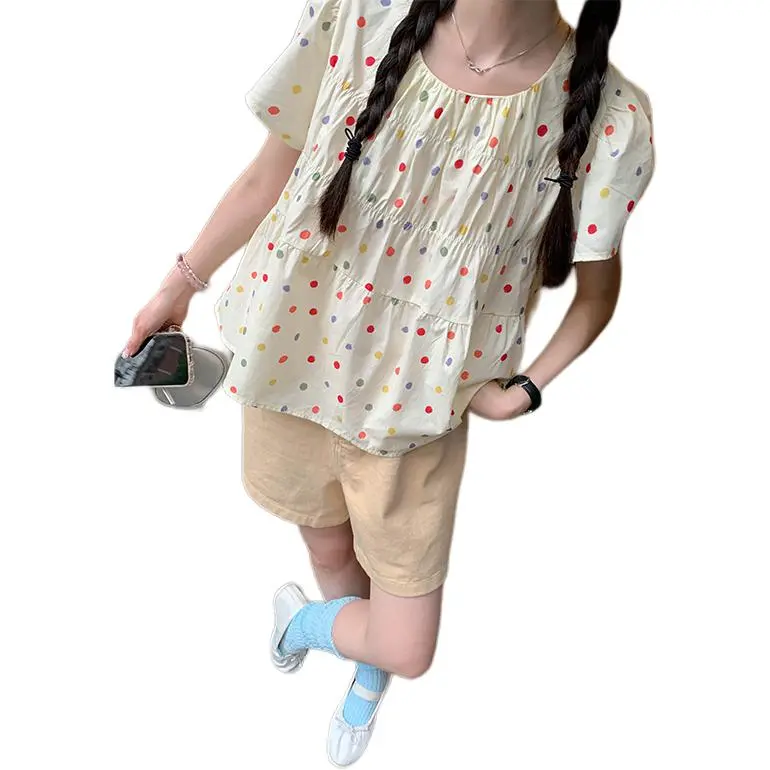 XINBANGBANG Shirt Women's Colorful Specks-3