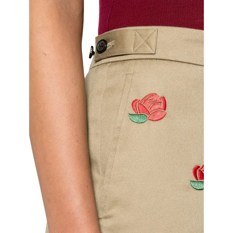 THOM BROWNE Mid rise Tailored Twill Trousers-4