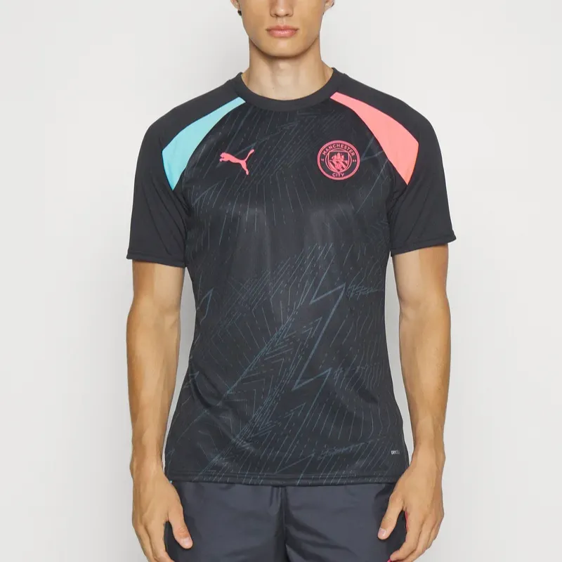 PUMA Manchester City Prematch Jersey Soccer Jersey Men's Black-5