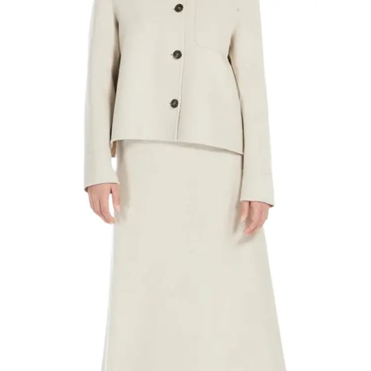 'S MAX MARA Buttoned Long-Sleeved Jacket-4