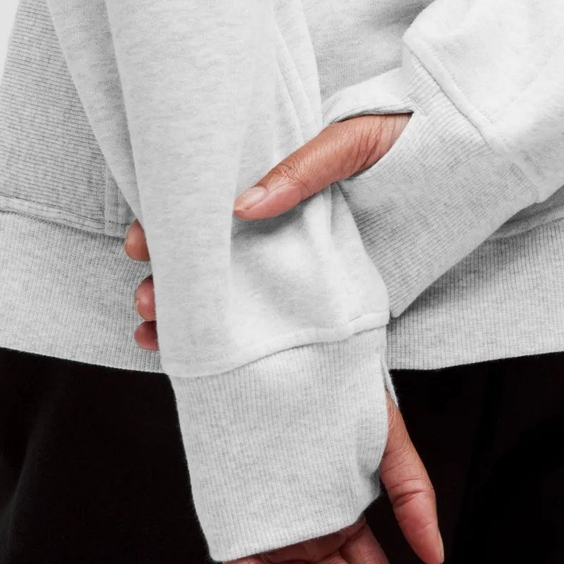 Lululemon Scuba Sweatshirt Women's Light Gray With A Hint Of Mixed Colors-4