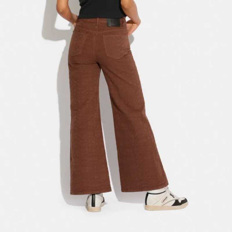 COACH Casual Pants Women's Brown-2