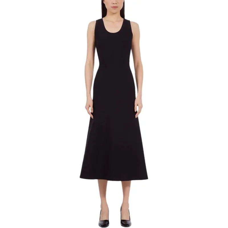 Ferragamo Sleeveless Dresses Women's Black-1