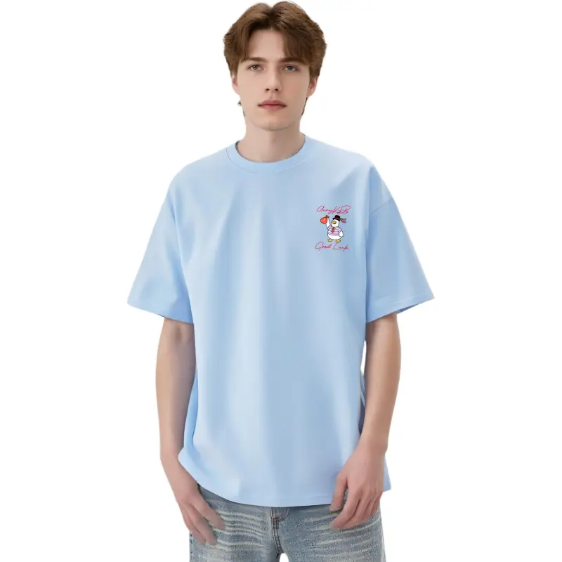 YK&YB T Shirts Unisex Sky Blue-4