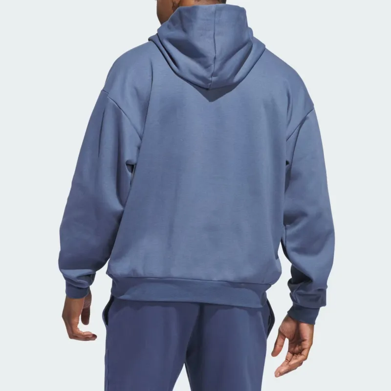 Adidas BASKETBALL Select Foundation Fleece Hoodie Sweatshirt Men's Used Ink/Cloud White-2