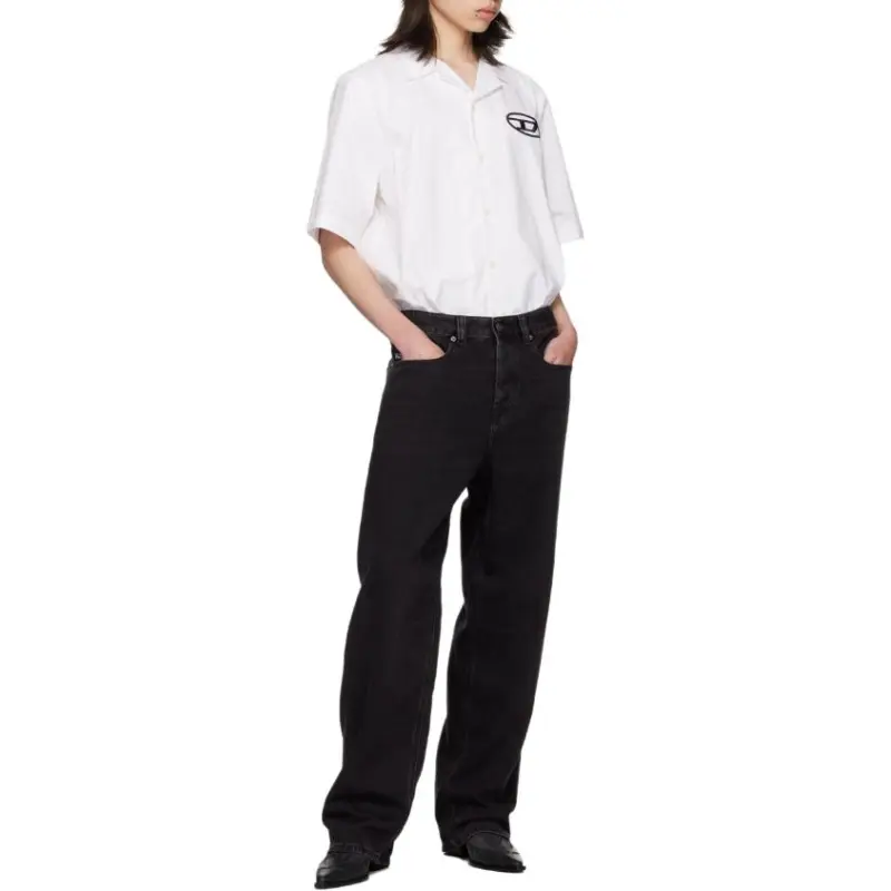 DIESEL Logo Embroidered Short Sleeved Shirt-2