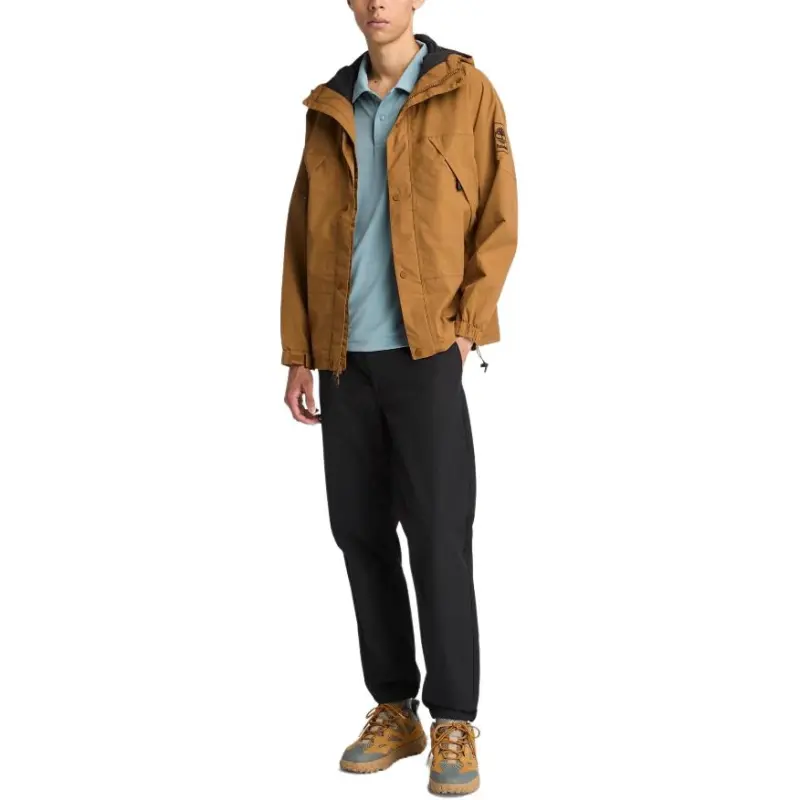 Timberland Waterproof And Windproof Windbreaker Jacket Men's Dark Wheat-4