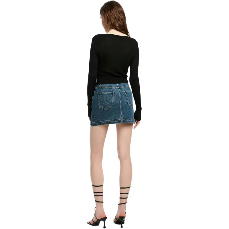 Bebe Denim Short Skirts Women's Blue-2