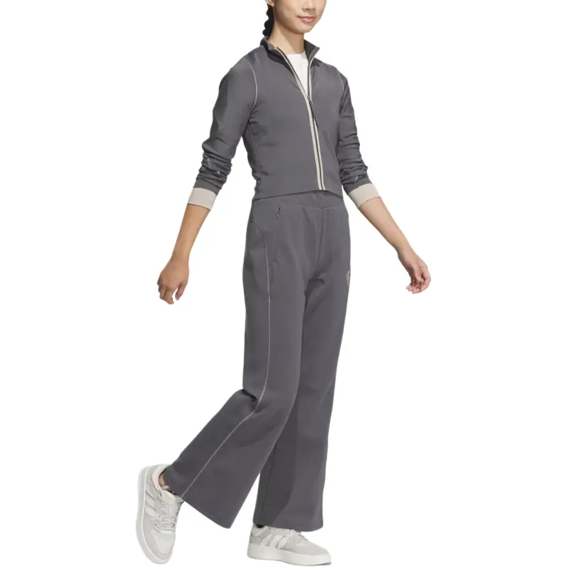 Adidas FW24 Sweatshirt Women's Dark Gray/Yellow-3