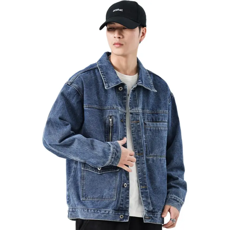 VALKOMM Denim Jacket Unisex Azure Blue-5