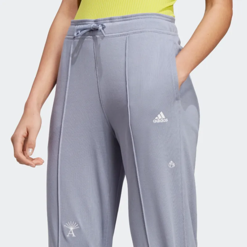 Adidas Knitted Sweatpants Women's Silver Gray Violet-4