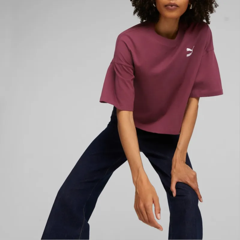 PUMA T-Shirts Women's Burgundy-2