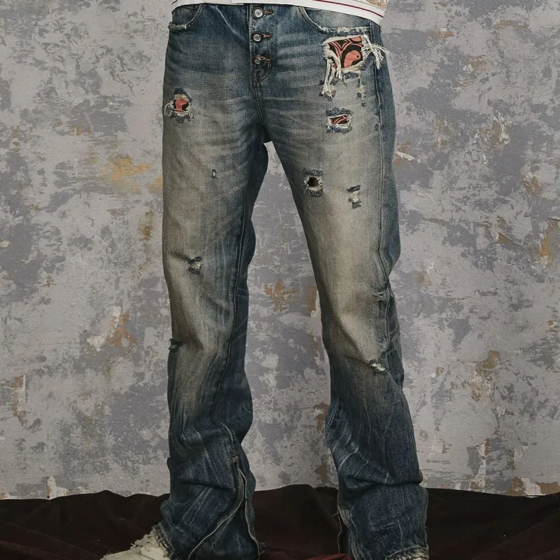 GLACIERBOY Jeans Men Washed Blue-3