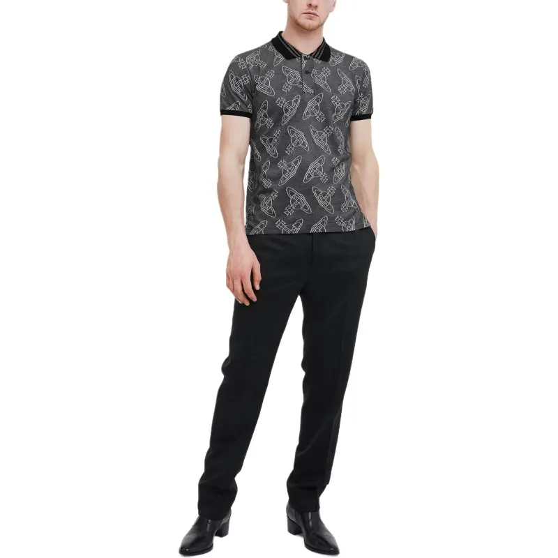 Vivienne Westwood SS23 Polo Shirt Men's Concrete Gray-1