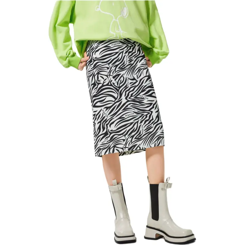 EICHITOO Casual Long Skirts Women's Black Pattern-5