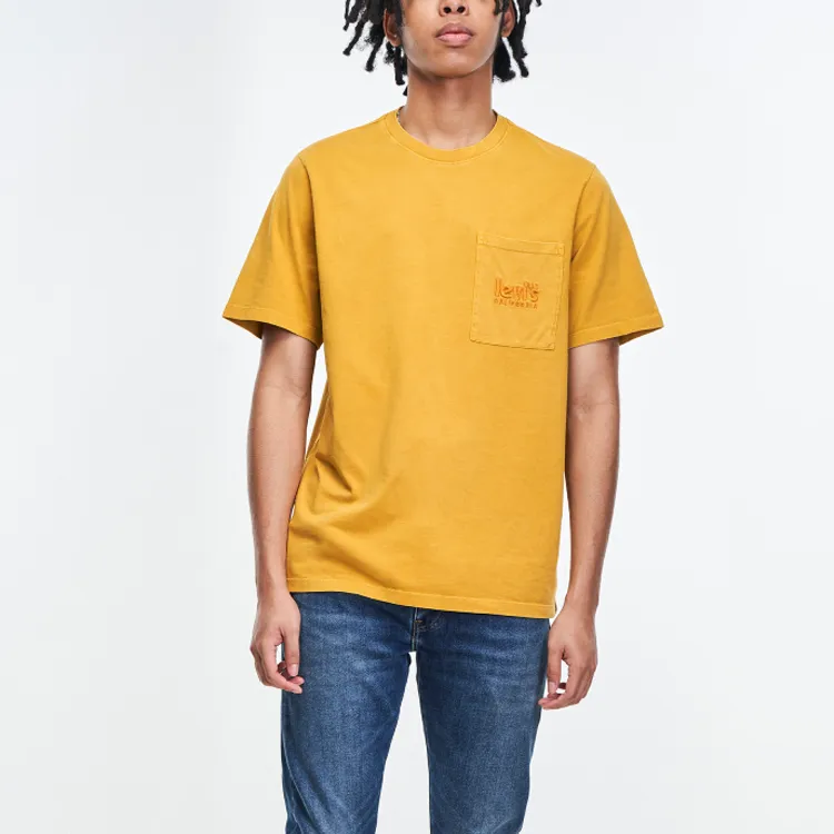 Levis T Shirts Men Yellow-1