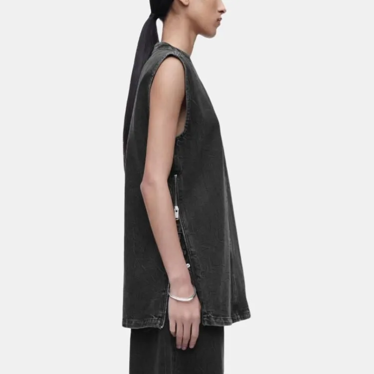 COS Vests Women's Washed Black-2