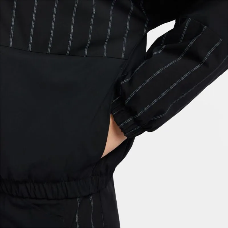Nike Women's Logo Stripe Stand Collar Casual Jacket Black-2