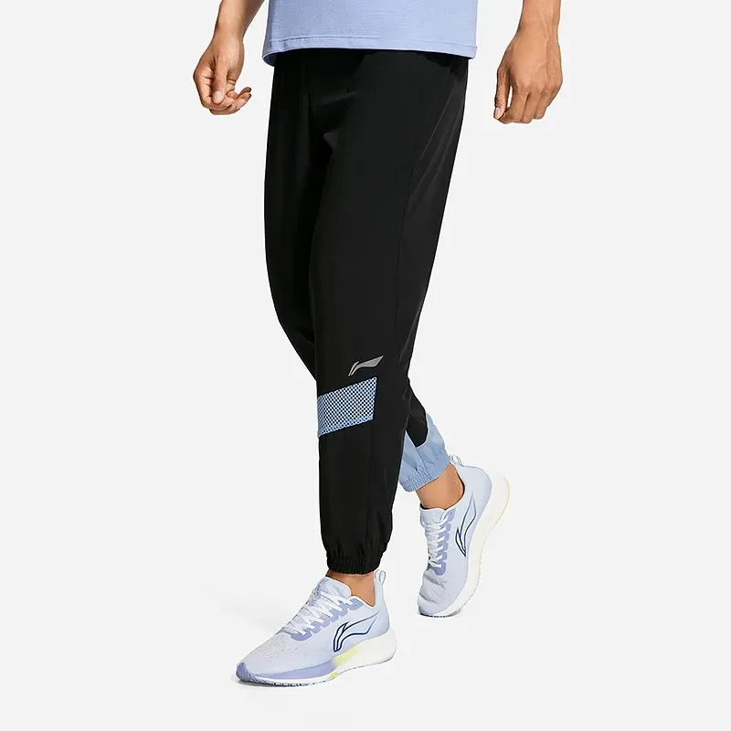 LINING Running Collection Knitted Sweatpants Men Black-3