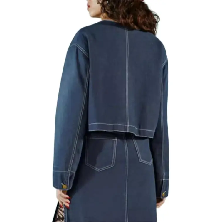 GUCCI Corduroy collar Denim Jacket-2