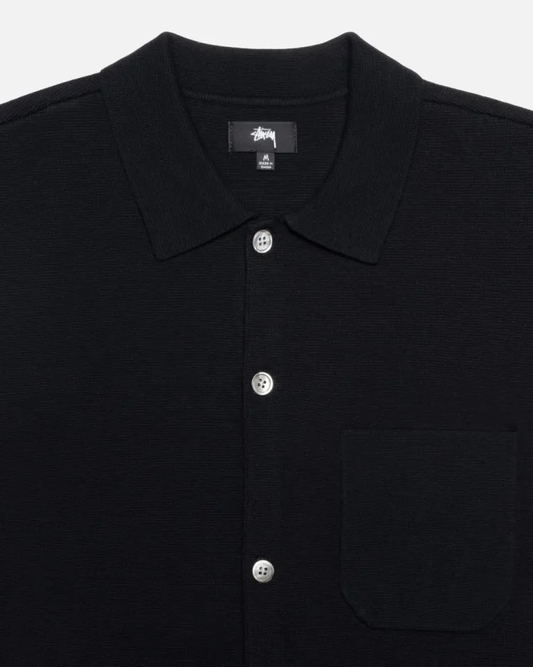 Stussy Perforated Swirl Knit Shirt - POIZON
