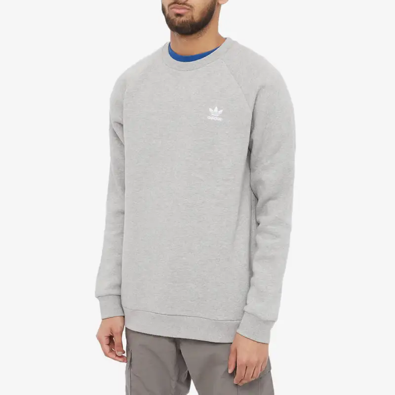Adidas Originals Essential Crew Sweatshirt Men's Gray-2