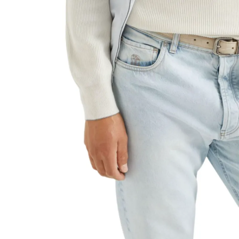 Brunello Cucinelli Logo Patch Mid Rise Jeans-4