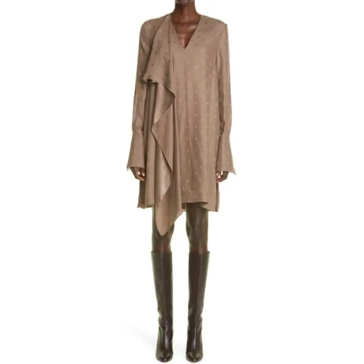 FENDI FW21 Long-Sleeved Dresses Women's Brown-2