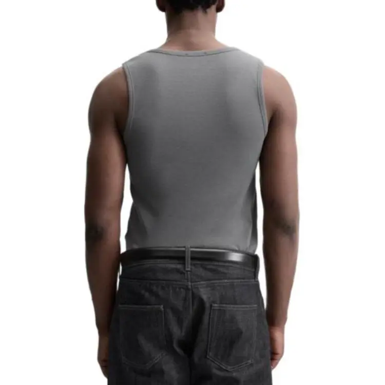 ZARA Tank Tops Men Gray-4