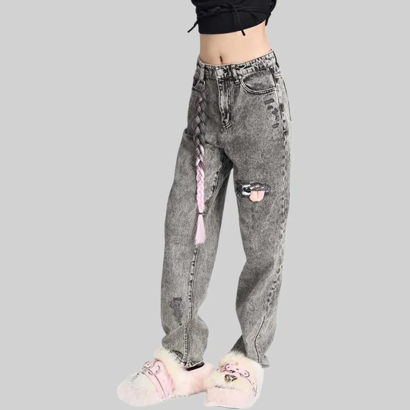 LALABOBO Jeans Women's Gray-4