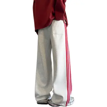 YOUSHIQI Casual Pants Unisex White Heather Gray