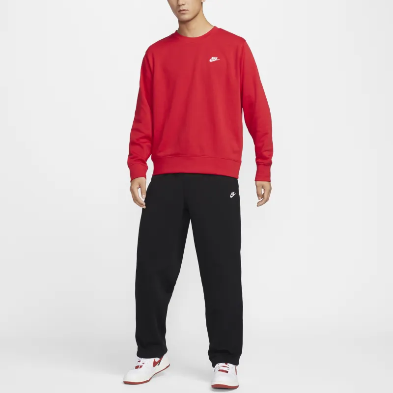 Nike Club Sweatshirt Men's University Red/White-2