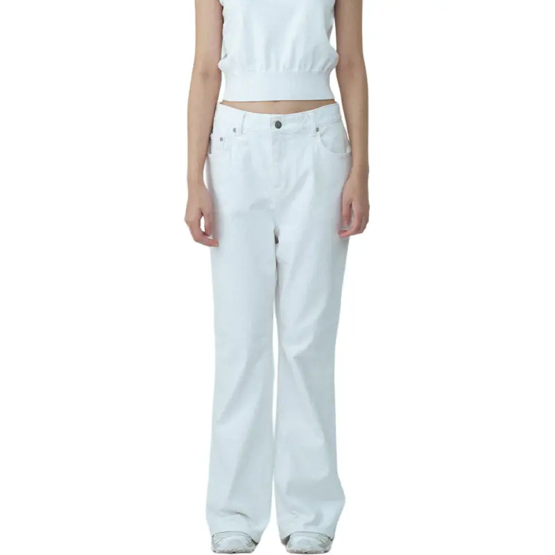 Rest&Recreation SS25 WIDE FLARE JEANS Women's White/White-4